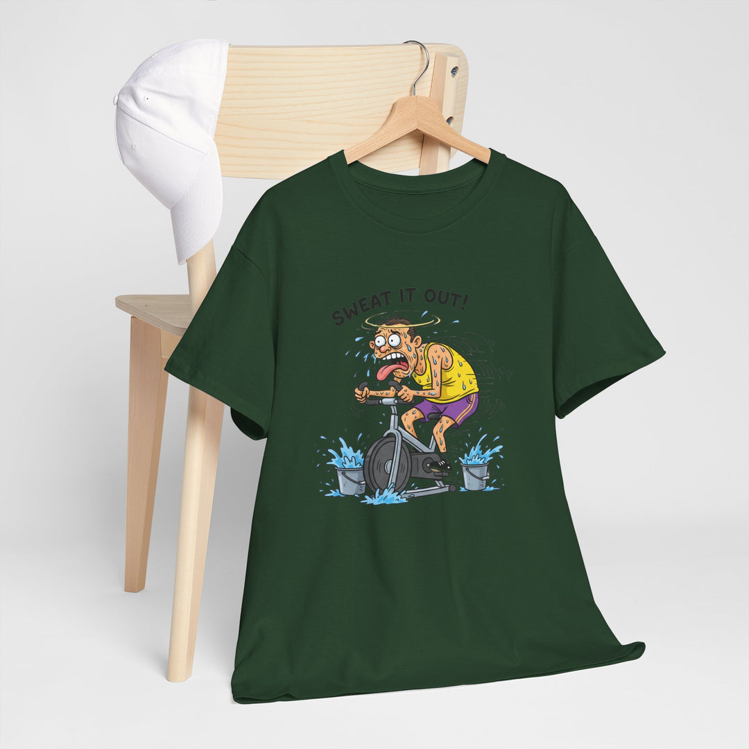 Stay laughing while cycling with the Funny Spin Bike T-Shirt. Comfortable cotton with a witty design, ideal for spin sessions and gym workouts.