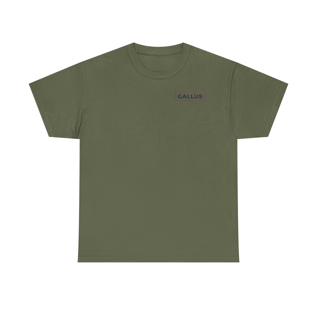 Gallus Logo T-Shirt — Minimal Retro Chest &amp; Back Graphic Tee
