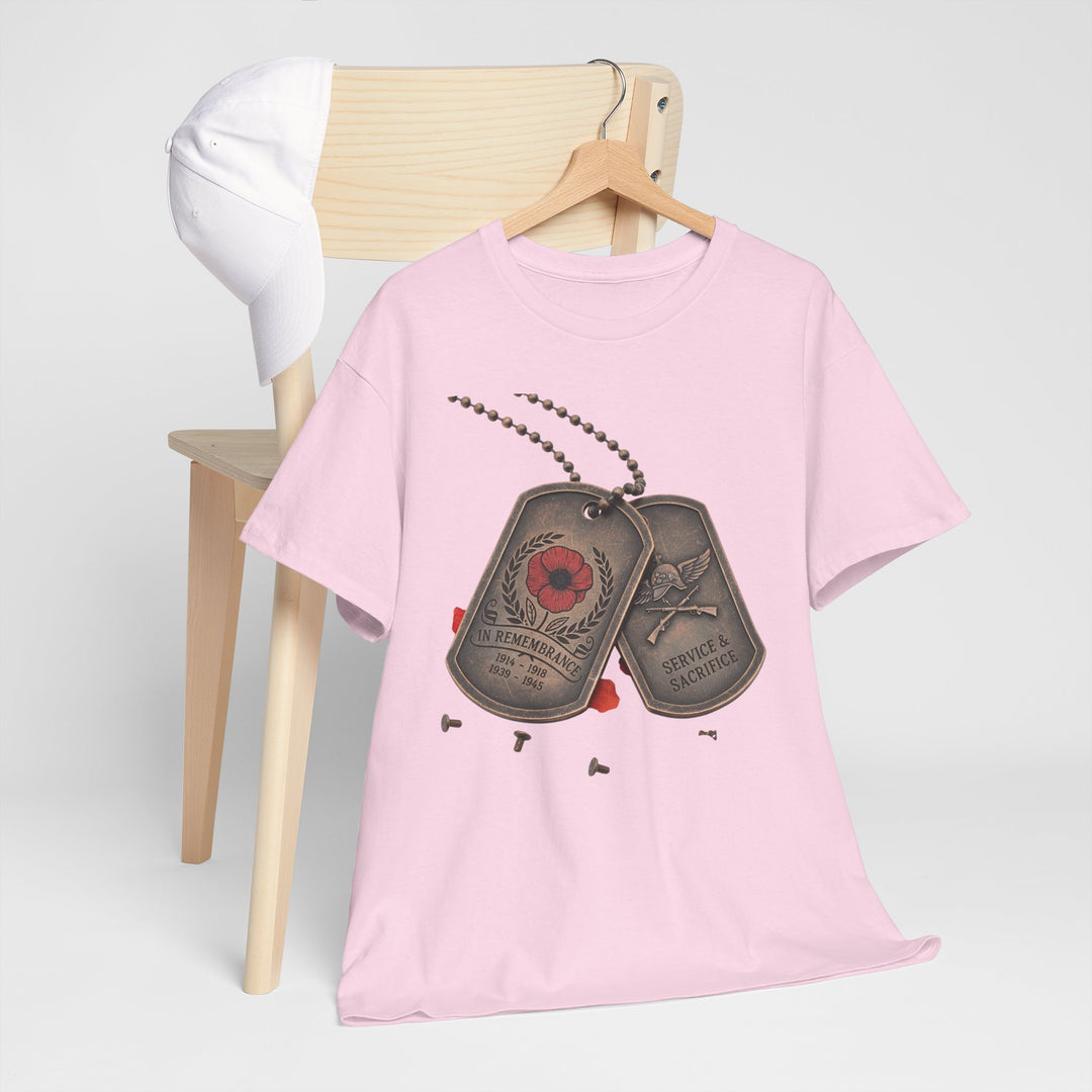 Remembrance Dog Tag T-Shirt — Memorial Military Tribute Tee