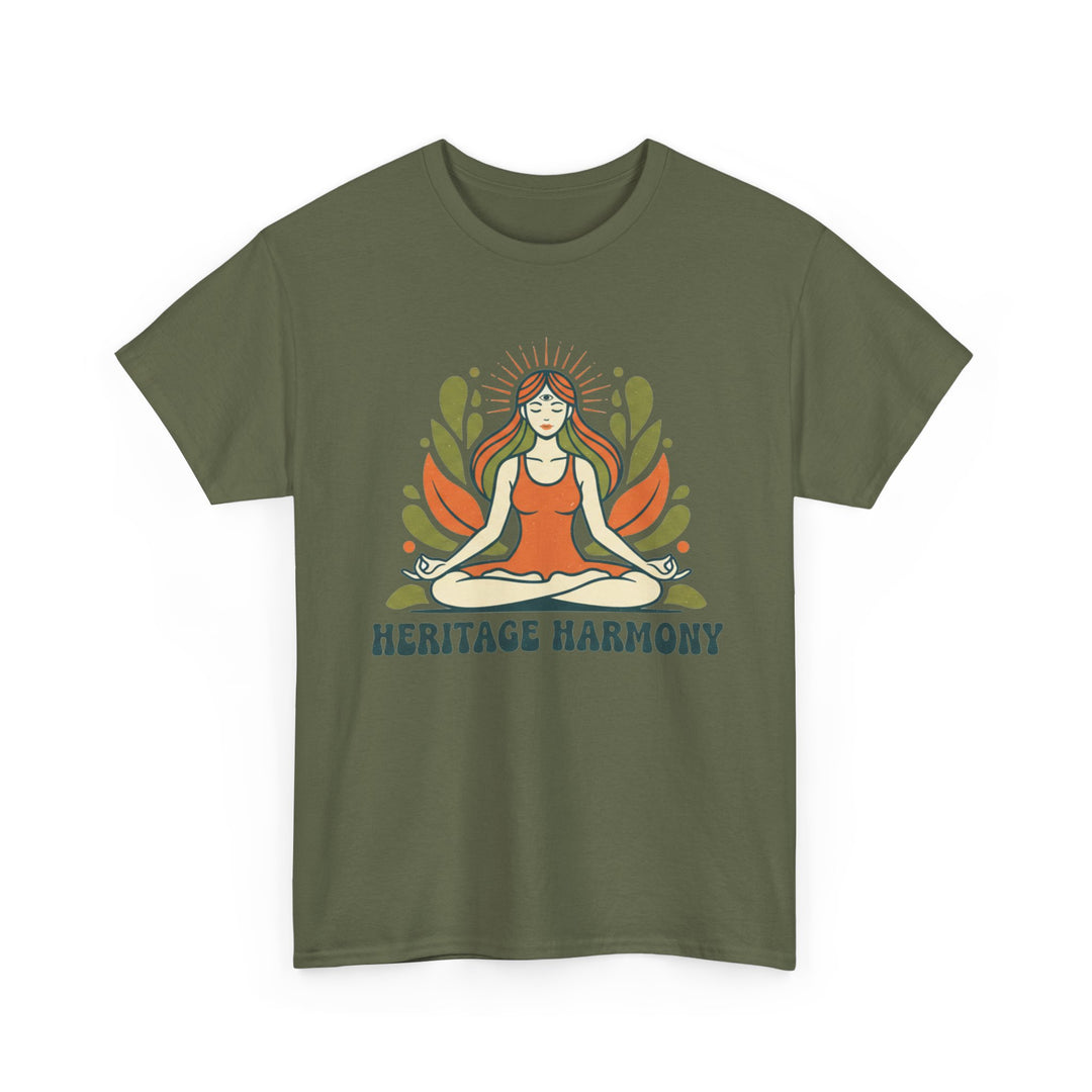 Yoga Meditation Tee – soft, breathable cotton designed for meditation and yoga practice. Comfortable, relaxed fit perfect for studio or casual wear.