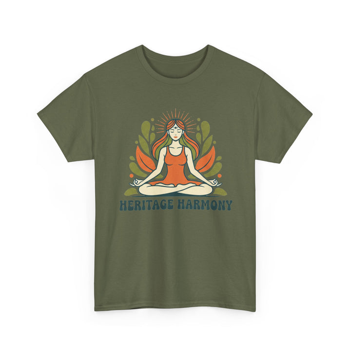 Yoga Meditation Tee – soft, breathable cotton designed for meditation and yoga practice. Comfortable, relaxed fit perfect for studio or casual wear.