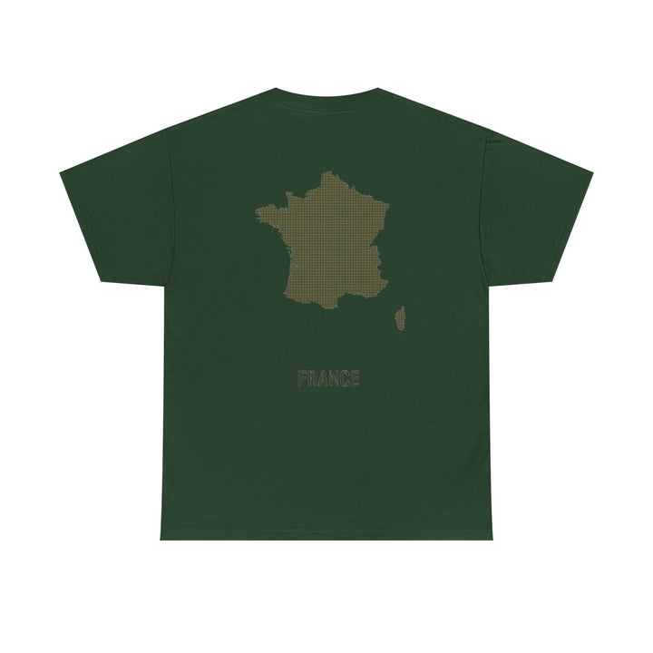 France Map T-Shirt — Minimalist Olive France Map Tee
