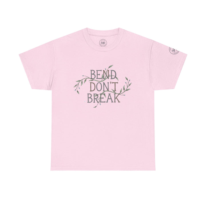 Pink t-shirt by S&amp;W Gallus, featuring "Bend Don&