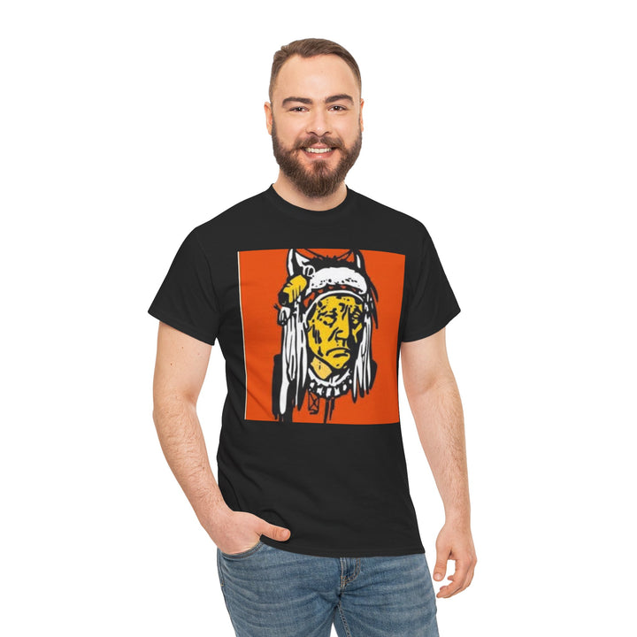 BATUS Native Chief Graphic Tee – Retro Tribal Illustration Shirt