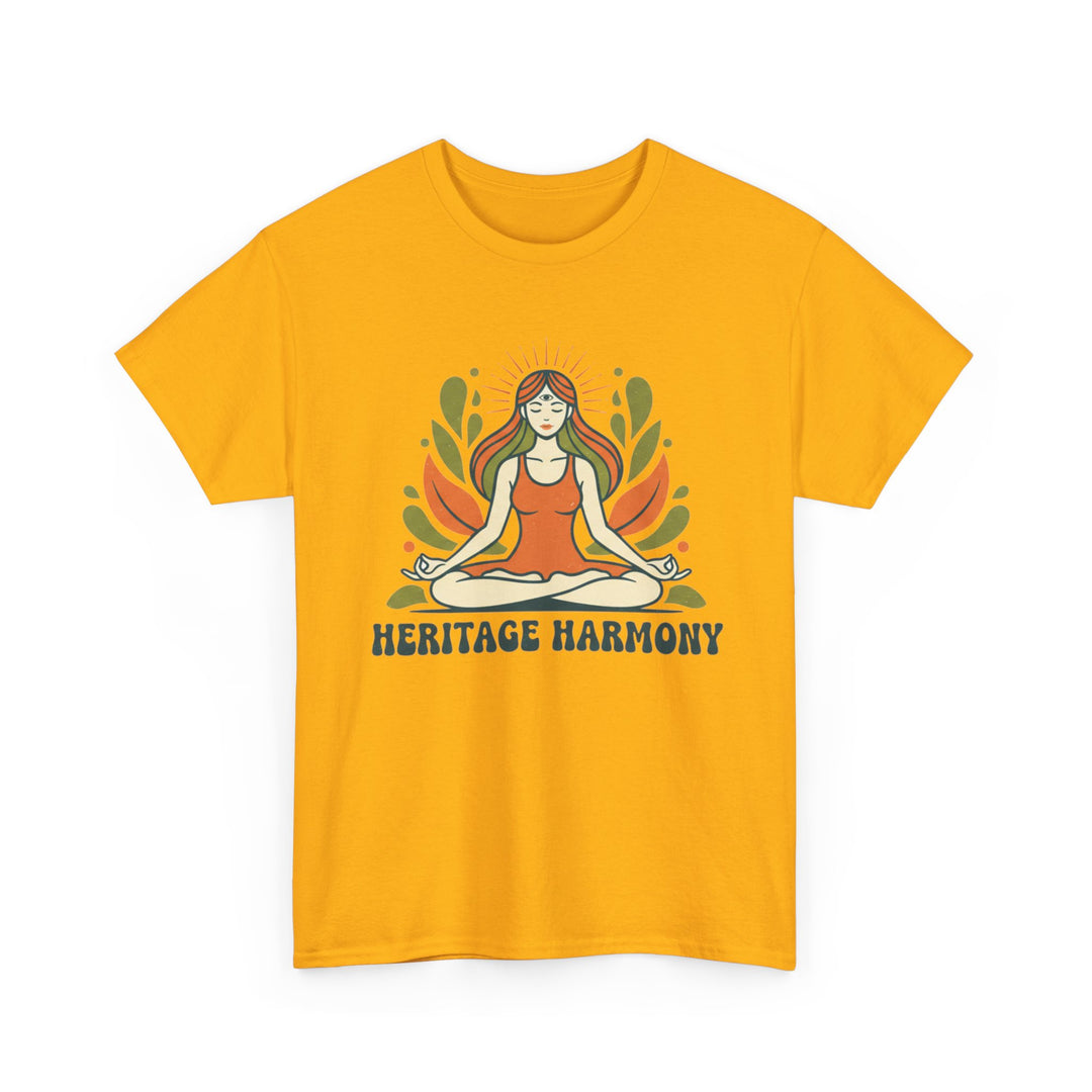 Yoga Meditation Tee – soft, breathable cotton designed for meditation and yoga practice. Comfortable, relaxed fit perfect for studio or casual wear.