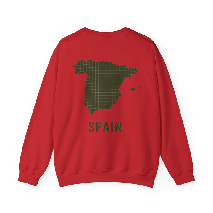 Spain Map Crewneck Sweatshirt — GALLUS Logo Travel Pullover