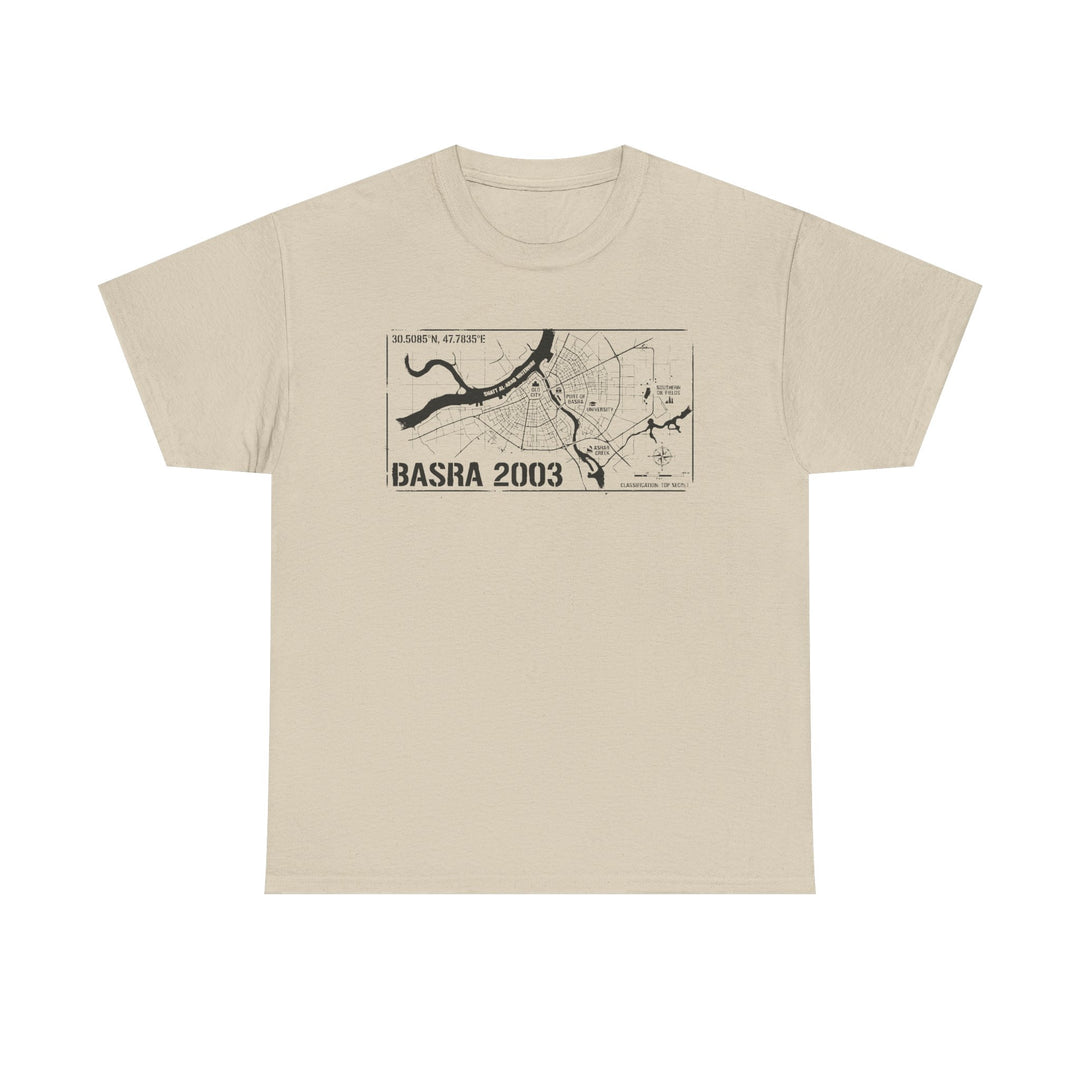 Basra 2003 Vintage Military Map T-Shirt