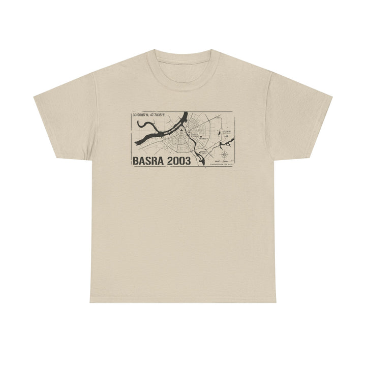 Basra 2003 Vintage Military Map T-Shirt