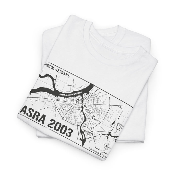 Basra 2003 Vintage Military Map T-Shirt