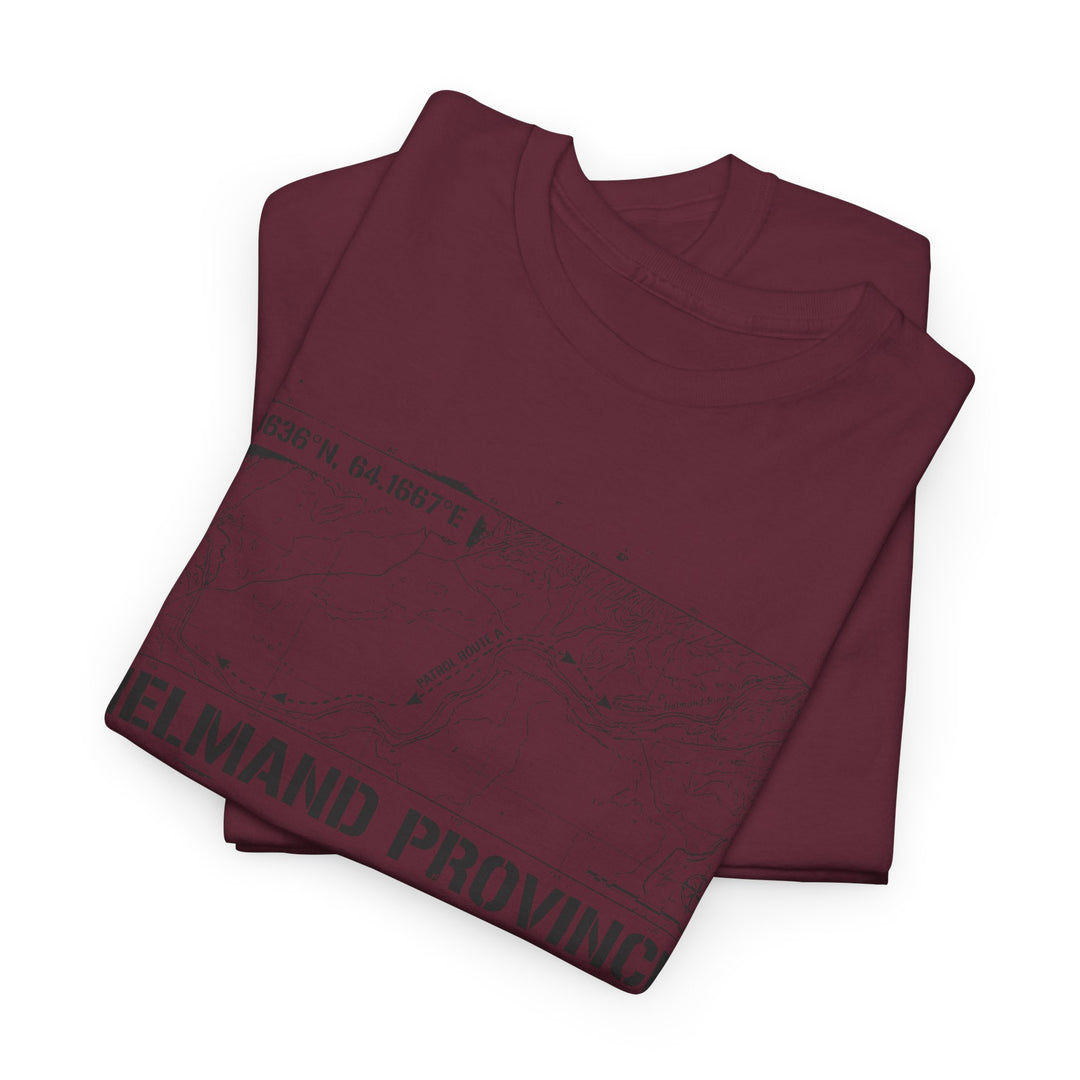 Op Herrick Helmand Province Map T-Shirt - Green Zone Military Graphic Tee