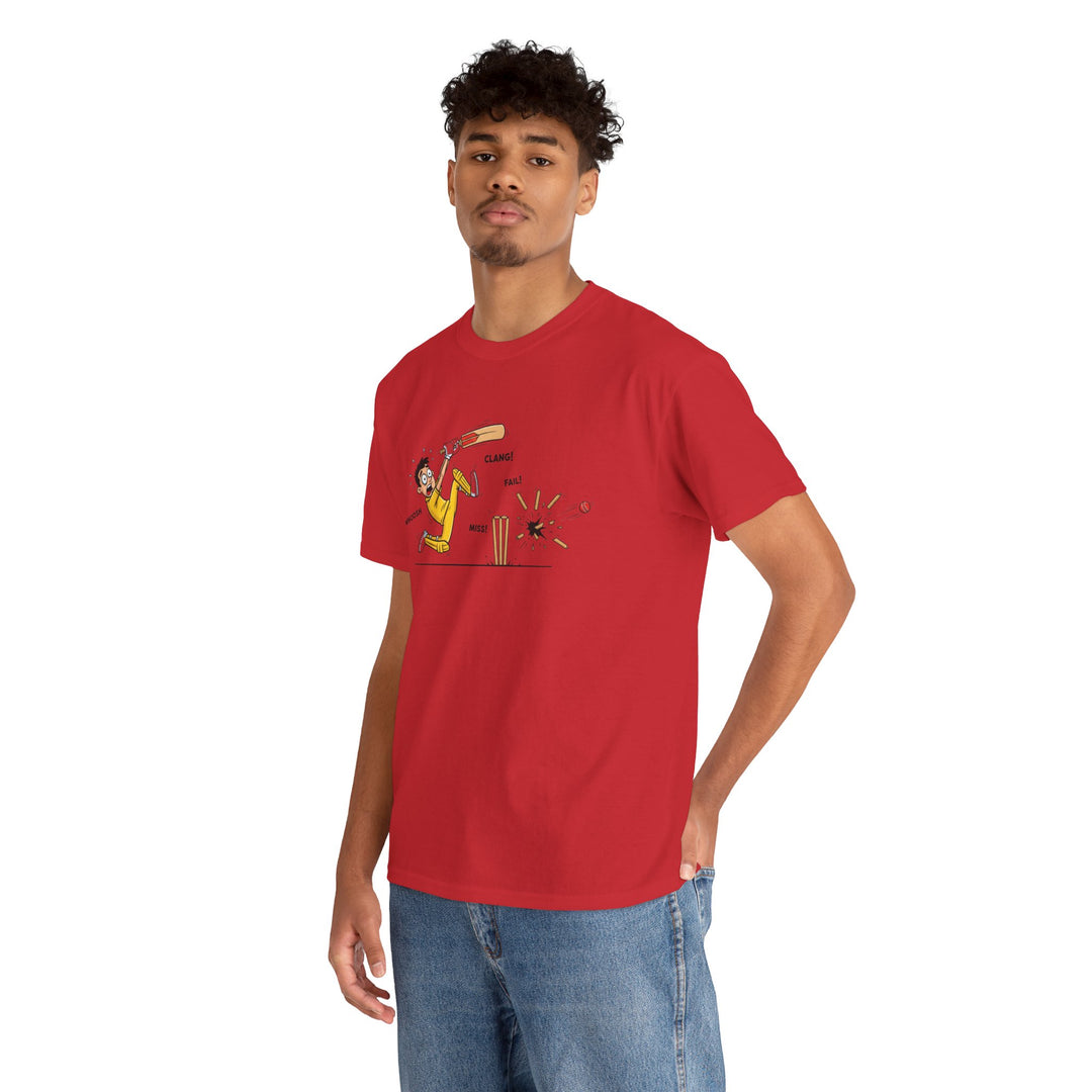 Cricket Batter Cartoon Tee | Cricket T-Shirt