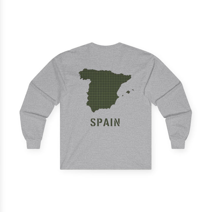 Spain Map Long Sleeve Tee — Gallus Logo Travel Shirt
