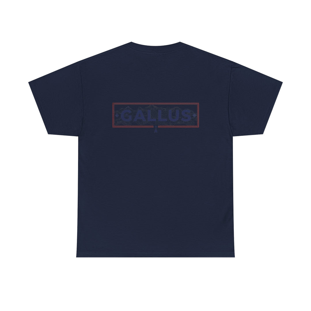 Gallus Logo T-Shirt — Minimal Retro Chest &amp; Back Graphic Tee