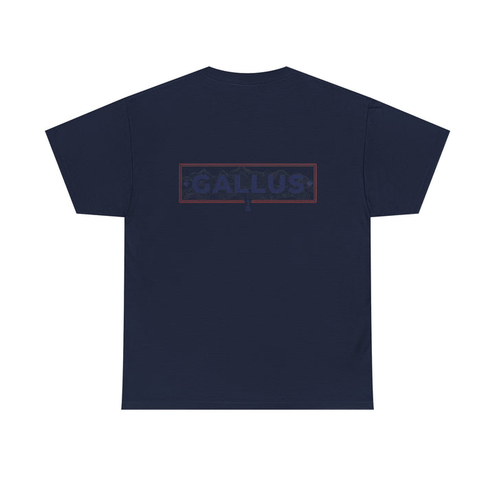 Gallus Logo T-Shirt — Minimal Retro Chest &amp; Back Graphic Tee