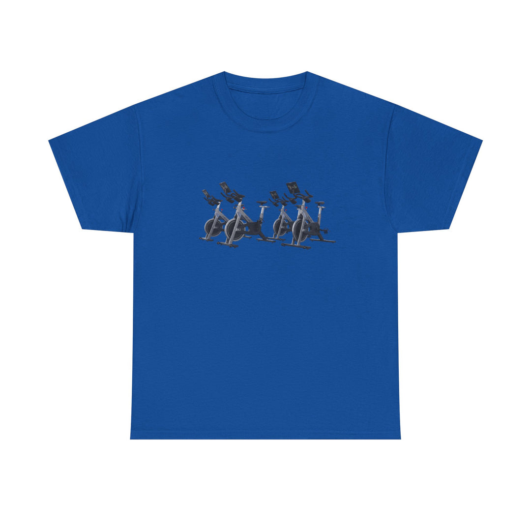 Spin Bikes Tee – soft, breathable cotton designed for indoor cycling and spin classes. Comfortable, durable, and perfect for active lifestyles.
