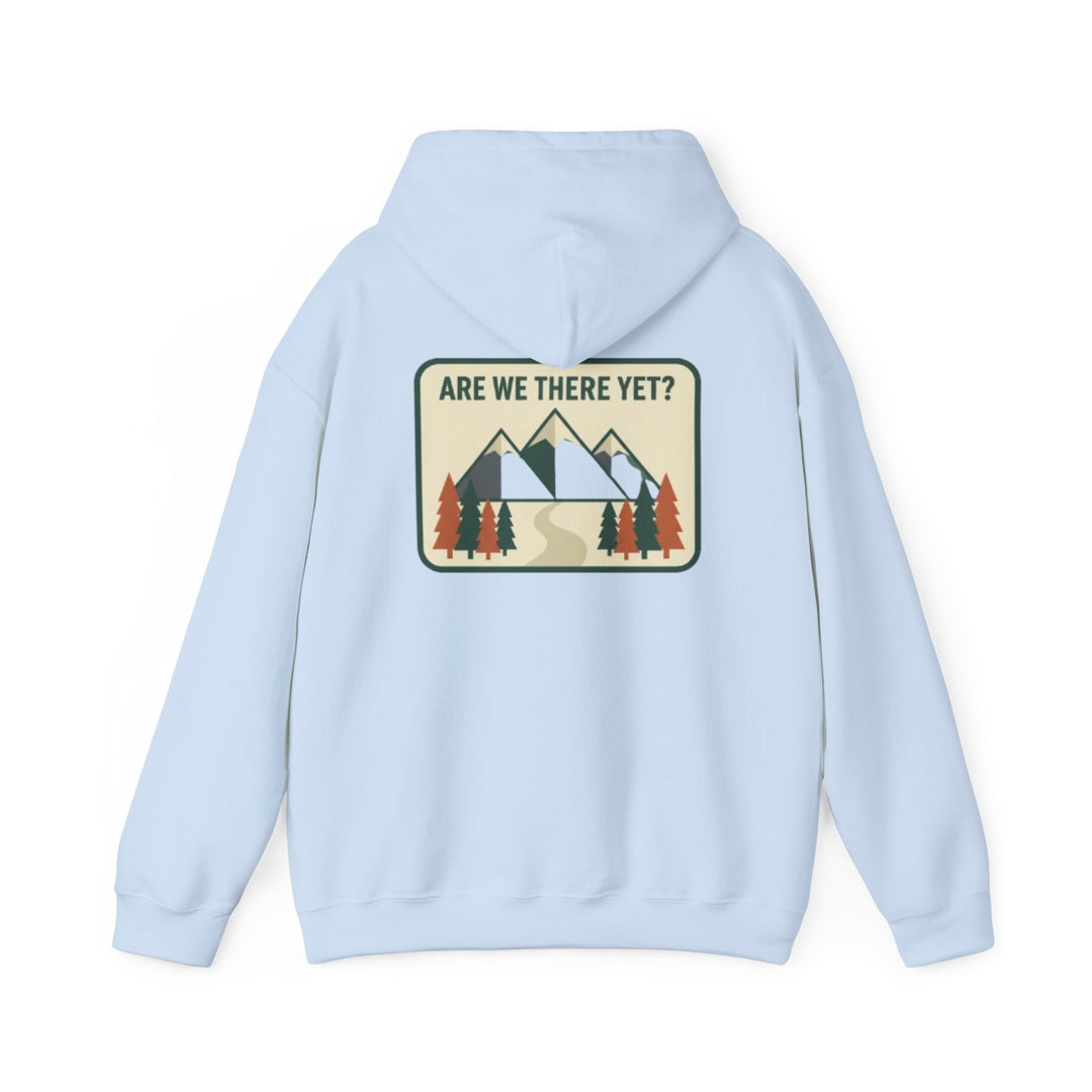Are We There Yet? Hoodie — Retro Mountain Road Trip Pullover