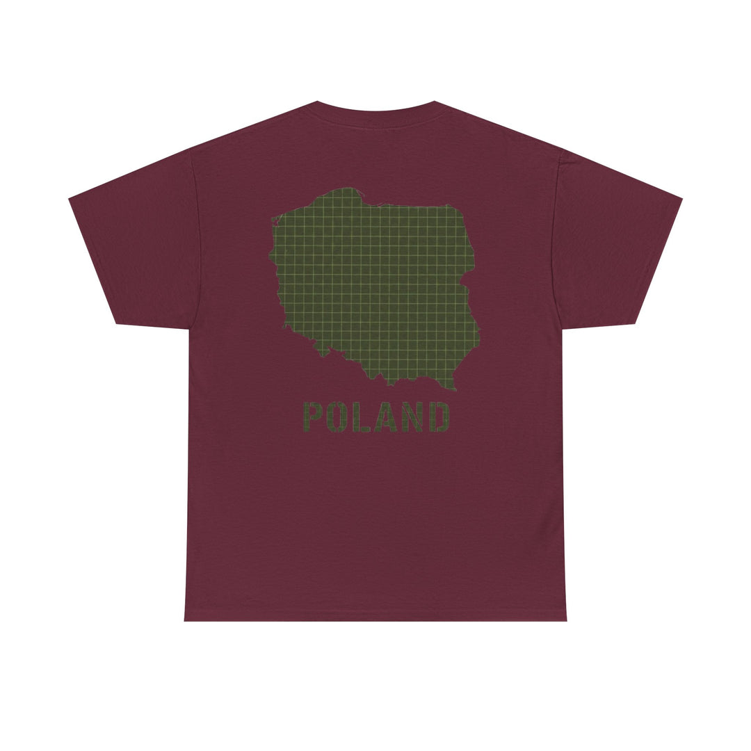 Poland Map Tee — Military Grid Map Graphic T-Shirt