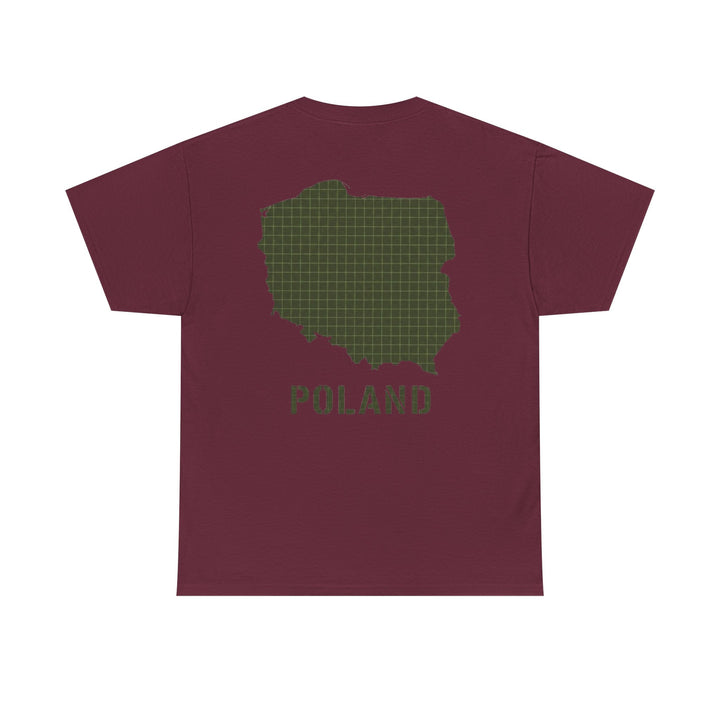 Poland Map Tee — Military Grid Map Graphic T-Shirt