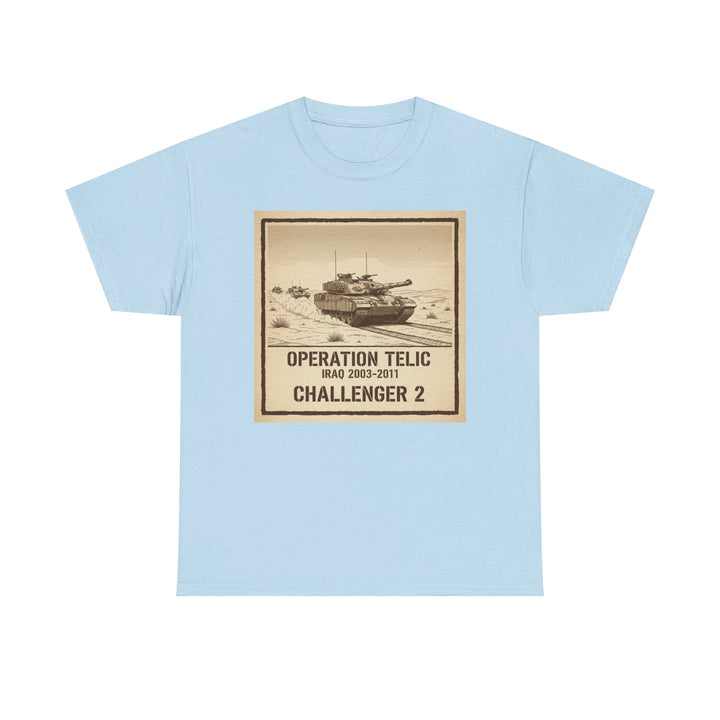Challenger 2 Op Telic T-Shirt — Iraq 2003 Armoured Heritage Graphic