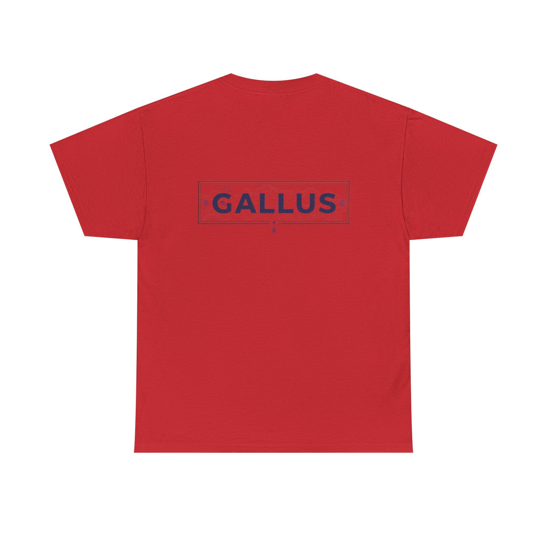 Gallus Logo T-Shirt — Minimal Retro Chest &amp; Back Graphic Tee