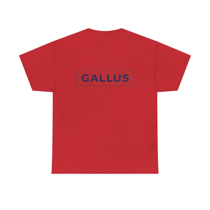 Gallus Logo T-Shirt — Minimal Retro Chest &amp; Back Graphic Tee