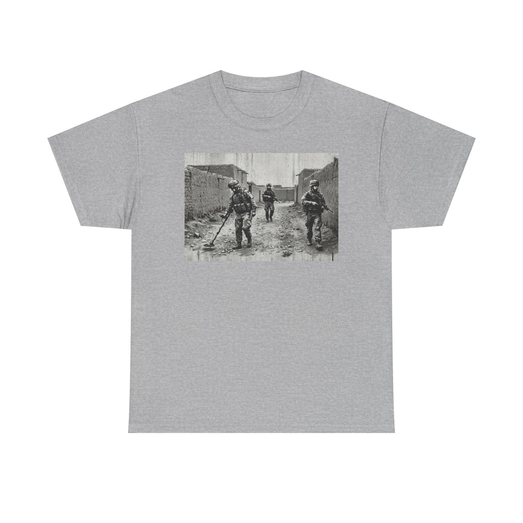 Helmand Vallon Patrol T-Shirt - Vintage Military Graphic Tee - Black &amp; White