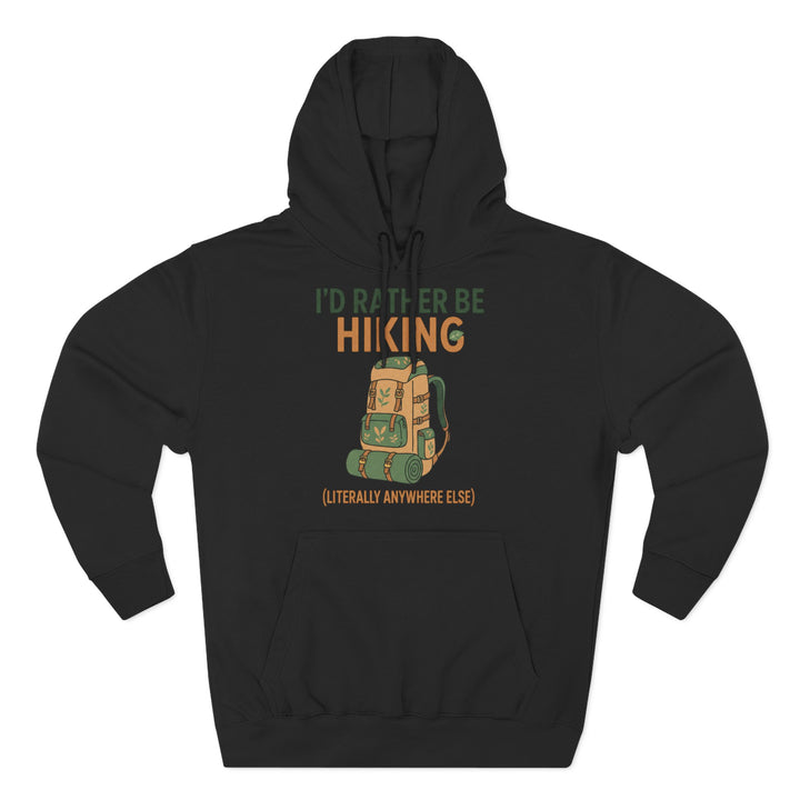 Black hoodie by S&amp;W Gallus with drawstrings, kangaroo pocket, and a "I&