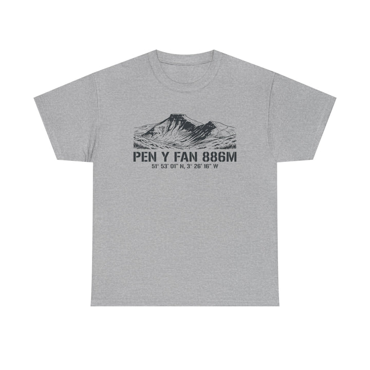 Pen y Fan 886m Graphic Tee | Vintage Elevation &amp; Coordinates