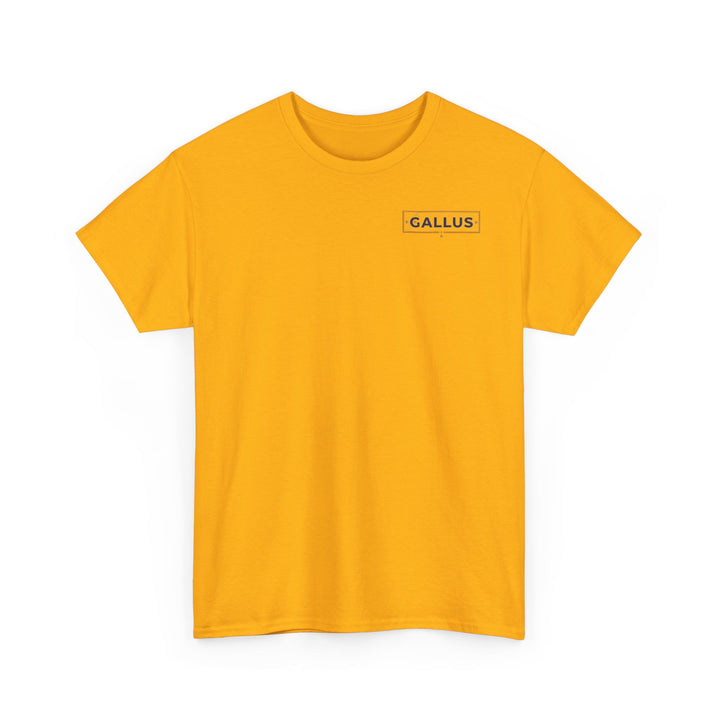 Gallus Logo T-Shirt — Minimal Retro Chest &amp; Back Graphic Tee