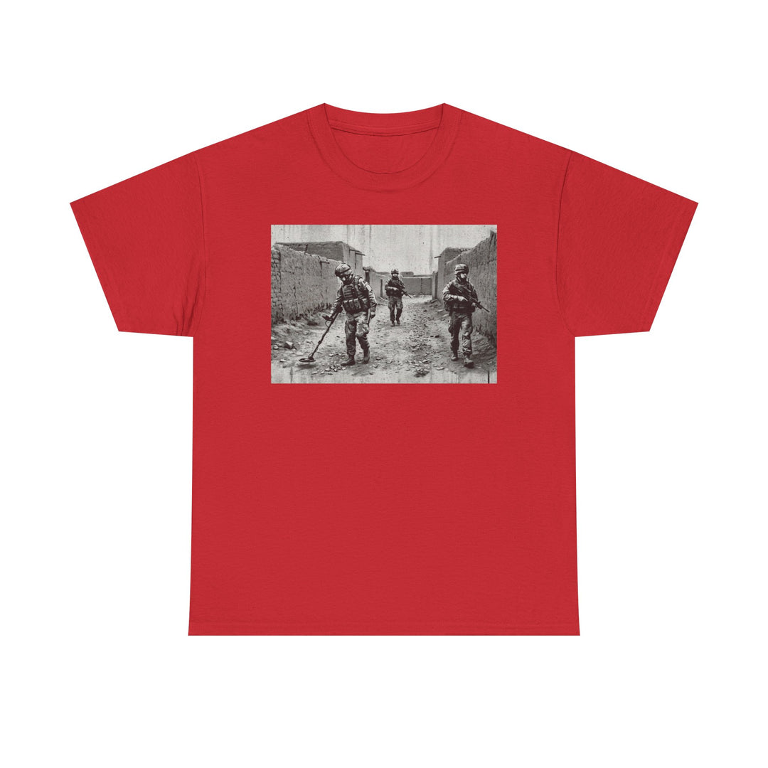 Helmand Vallon Patrol T-Shirt - Vintage Military Graphic Tee - Black &amp; White