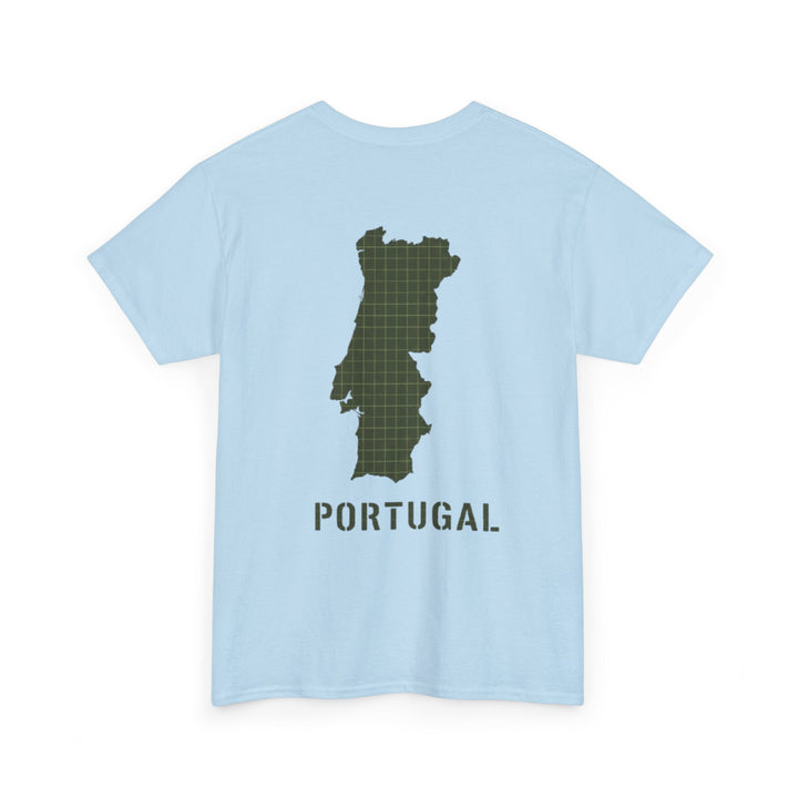 Portugal Map T-Shirt — Vintage Green Grid Portugal Tee