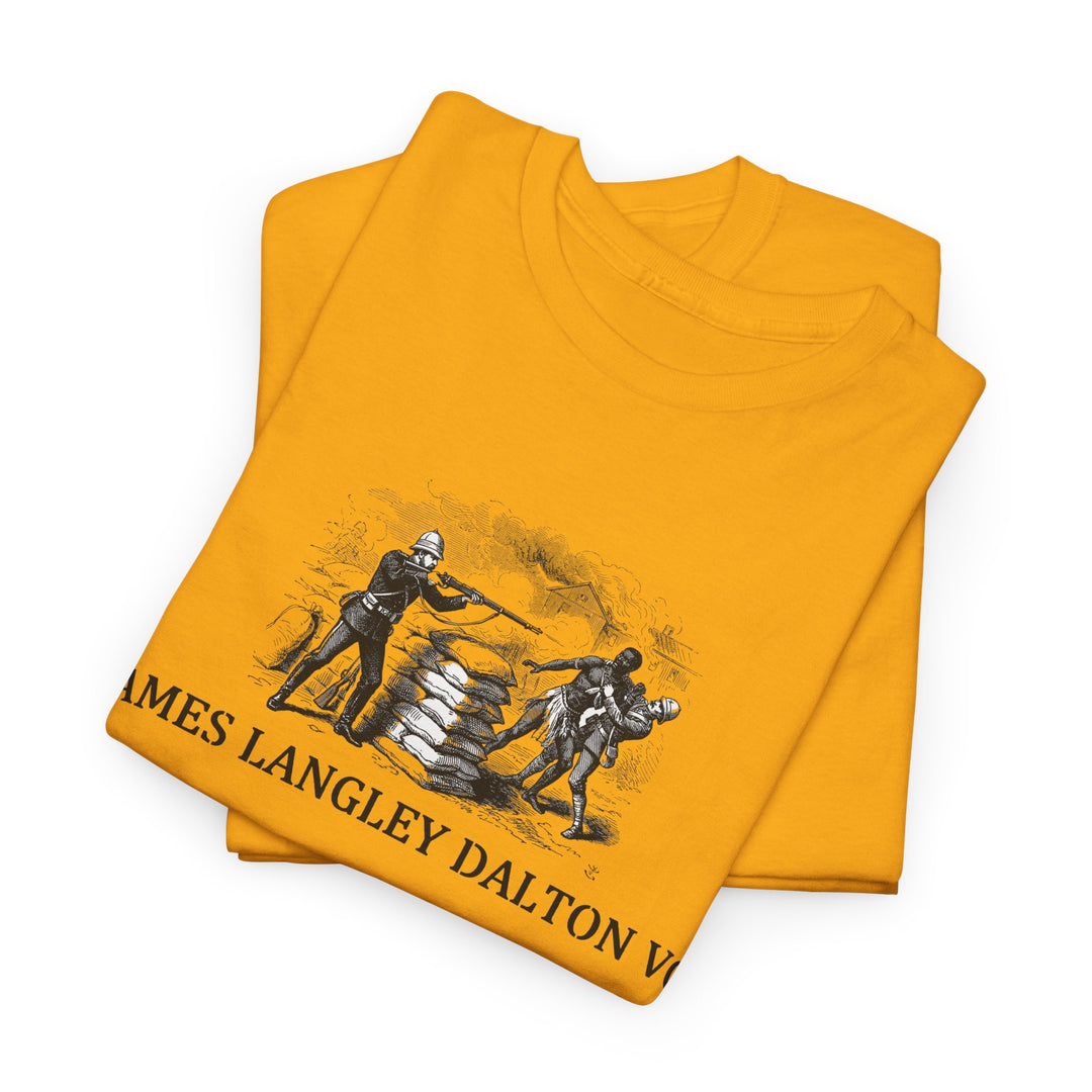 Dalton VC Rorke’s Drift Tribute T-Shirt honoring James Langley Dalton’s courage in 1879. A bold Anglo-Zulu War heritage design.