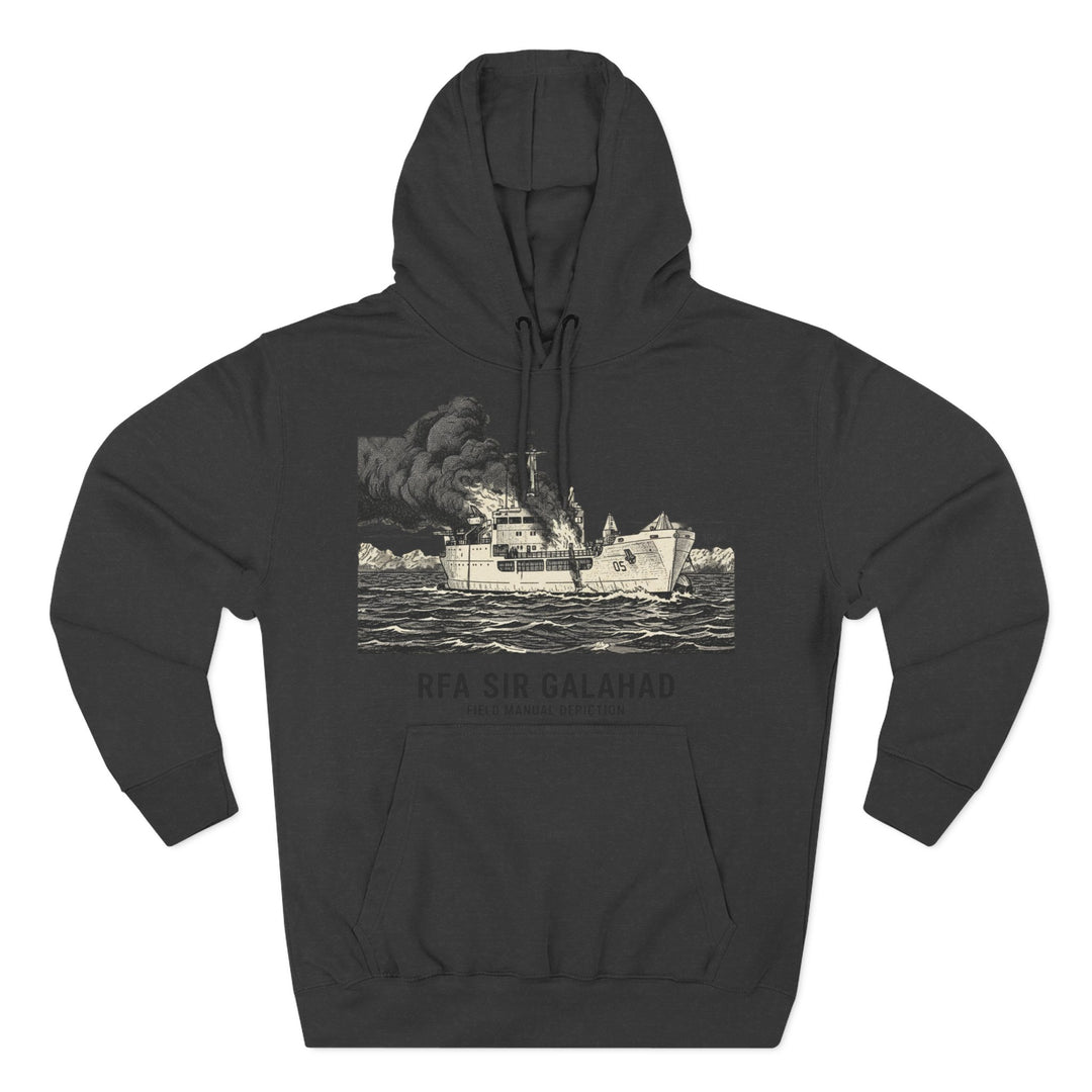 RFA Sir Galahad Graphic Hoodie — Retro Ship Illustration &amp; Gallus S&amp;W Logo