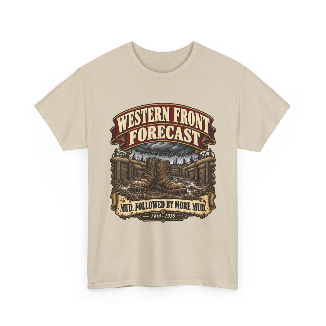 Western Front T-Shirt — Trench Weather Forecast WWI Humour Tee