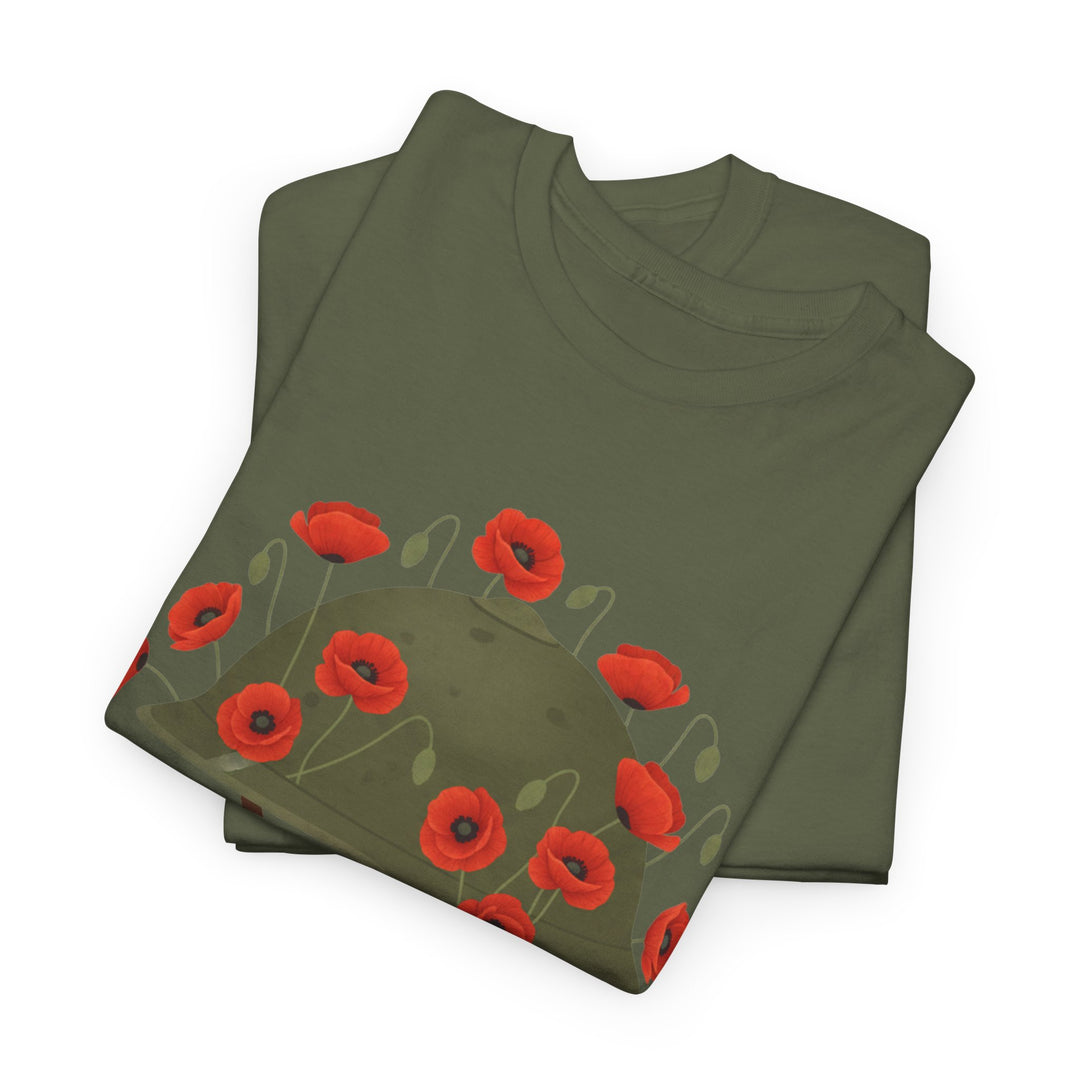 British Army Remembrance Shirt | Lest We Forget Poppy Helmet