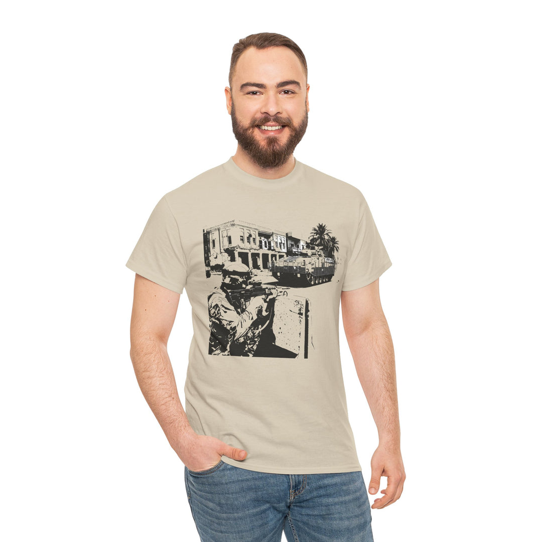 Operation TELIC Basra Iraq 2007 Graphic Tee — Military Deployment Street Scene