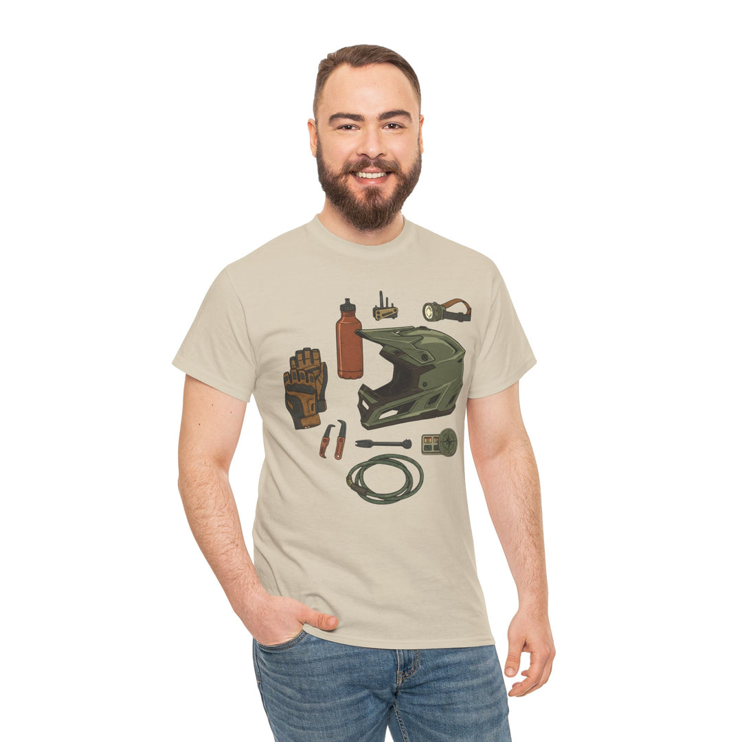MTB Gear Layout T-Shirt — Mountain Bike Essentials Tee