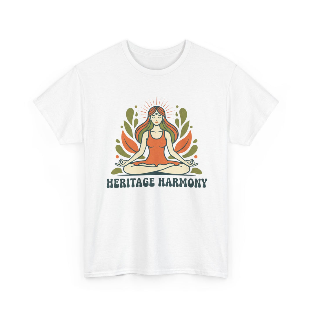 Yoga Meditation Tee – soft, breathable cotton designed for meditation and yoga practice. Comfortable, relaxed fit perfect for studio or casual wear.