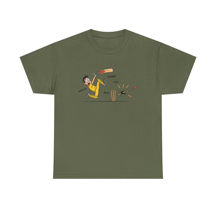 Cricket Batter Cartoon Tee | Cricket T-Shirt