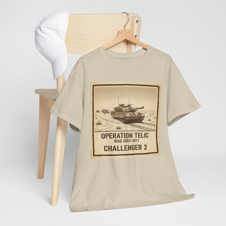 Challenger 2 Op Telic T-Shirt — Iraq 2003 Armoured Heritage Graphic