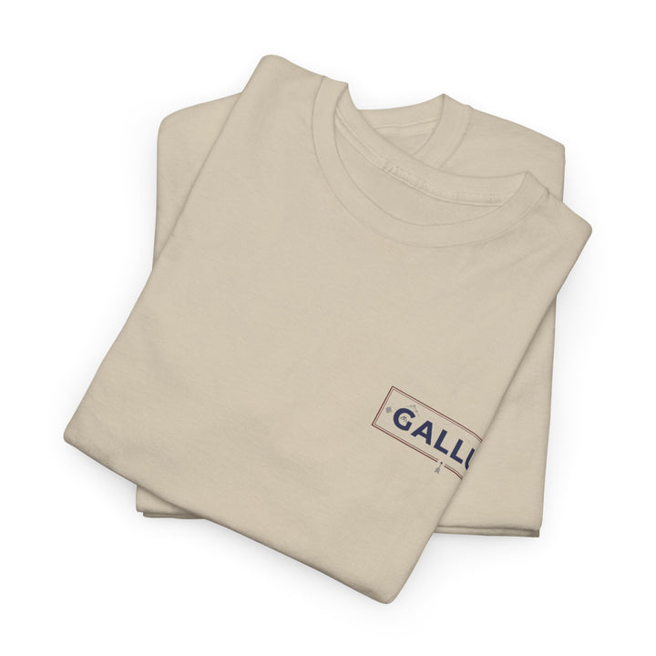 Gallus Logo Tee — Minimal Chest Patch White T-Shirt