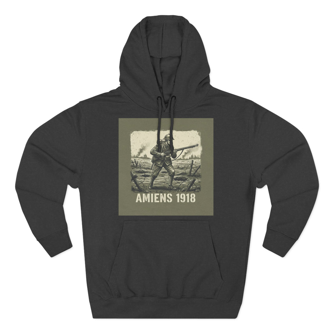 Amiens 1918 Hoodie — Vintage WWI Soldier Graphic Pullover