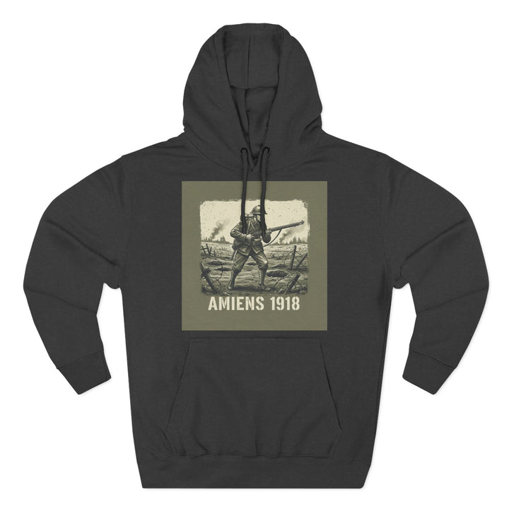 Amiens 1918 Hoodie — Vintage WWI Soldier Graphic Pullover