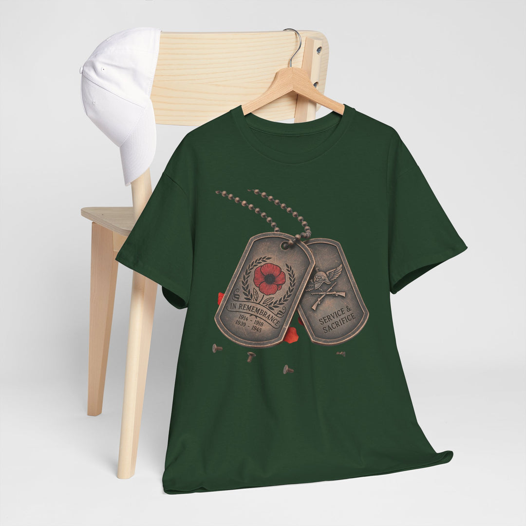 Remembrance Dog Tag T-Shirt — Memorial Military Tribute Tee