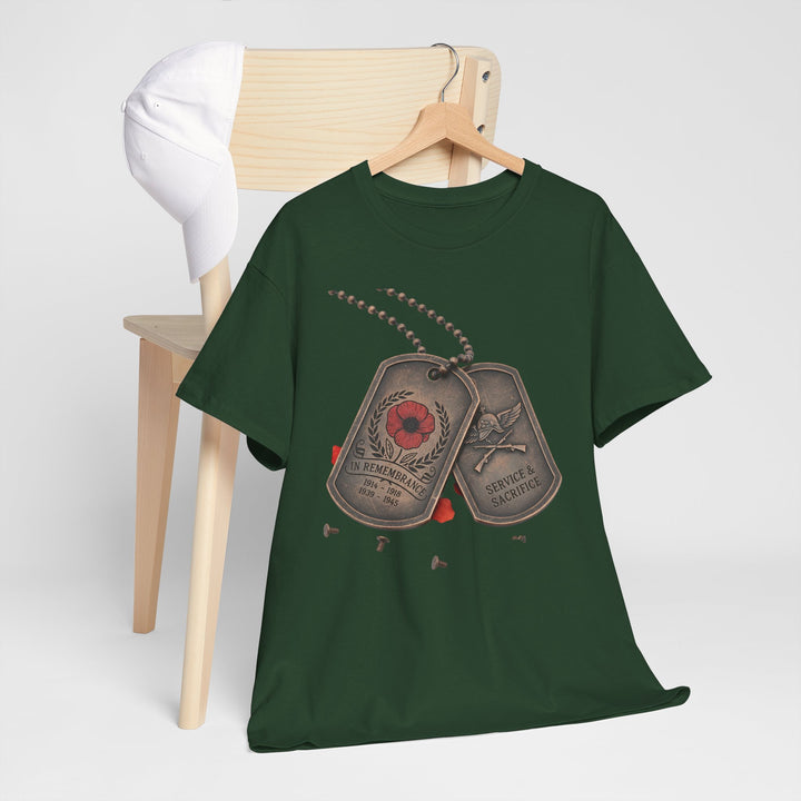 Remembrance Dog Tag T-Shirt — Memorial Military Tribute Tee