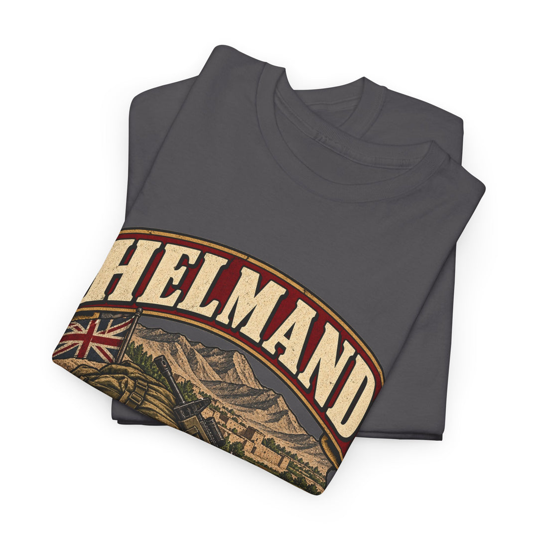 Helmand T-Shirt — “Patrol. Brew. Repeat.” Afghanistan Military Humour Tee