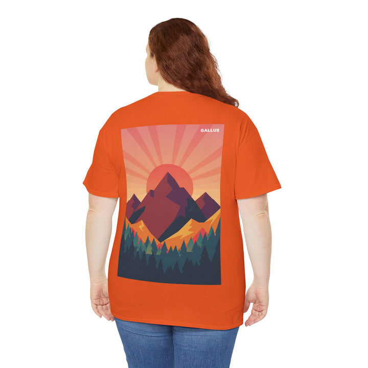 Mountain Sunset T-Shirt — Retro Nature Graphic Tee with &