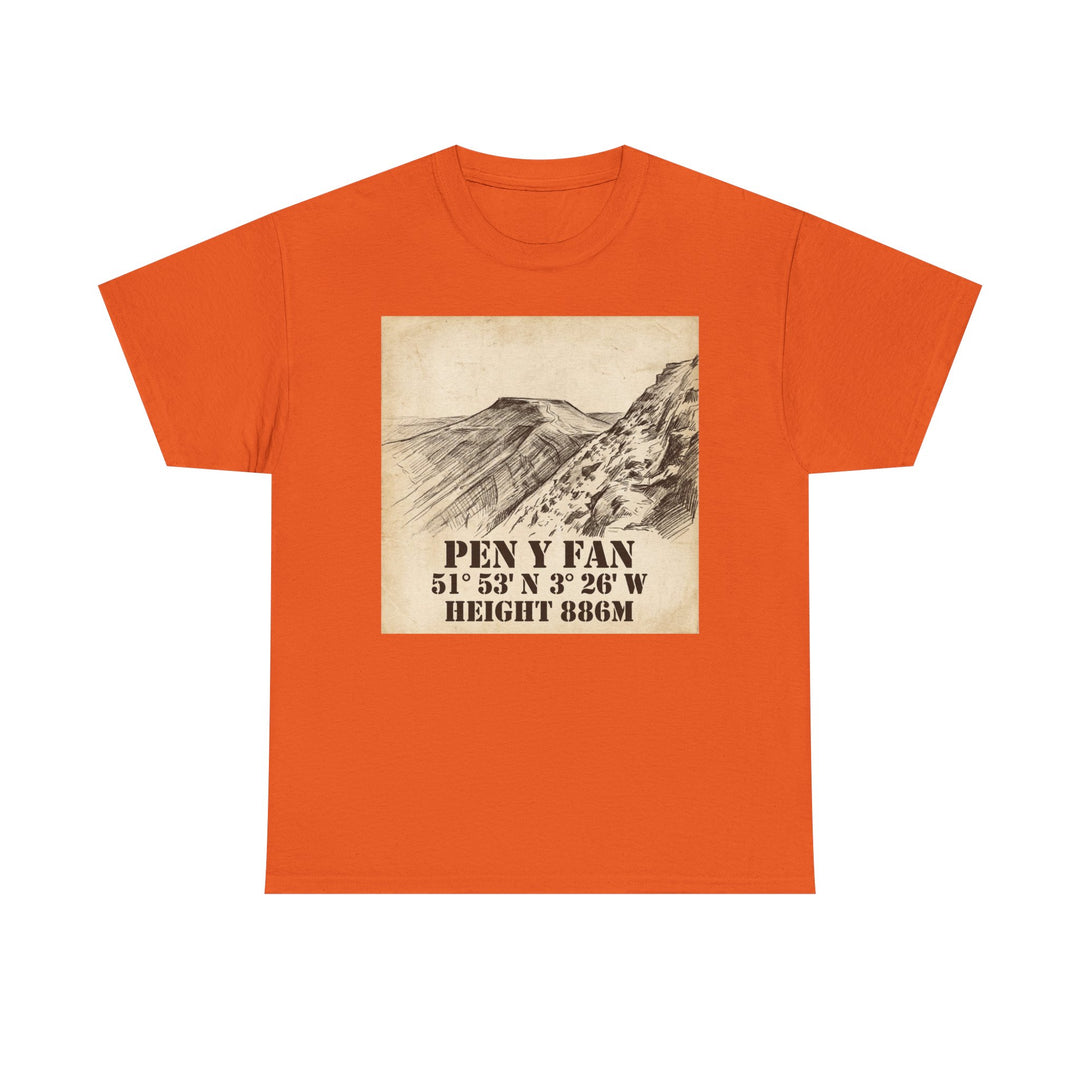 Pen y Fan T-Shirt - Brecon Beacons Vintage Coordinates &amp; Elevation