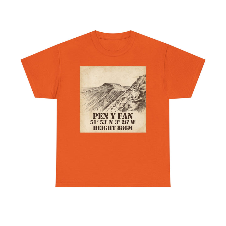 Pen y Fan T-Shirt - Brecon Beacons Vintage Coordinates &amp; Elevation