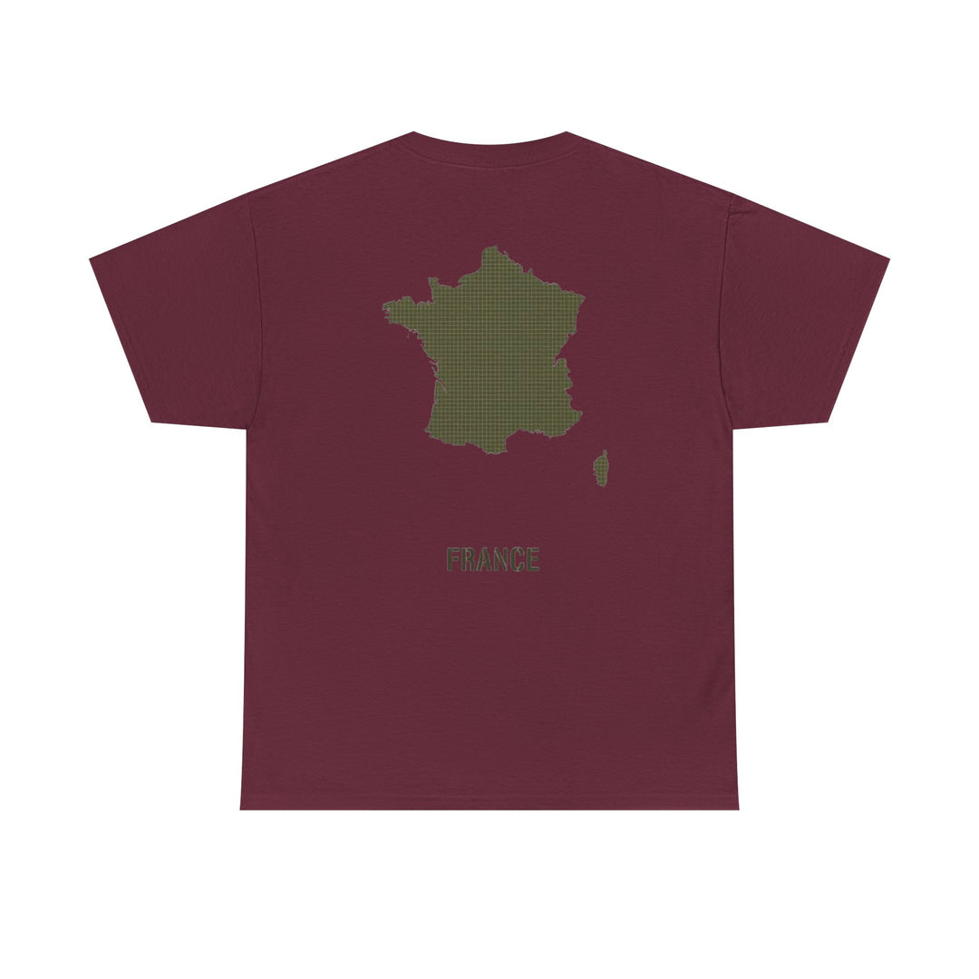 France Map T‑Shirt — Minimal Grunge Outline Tee